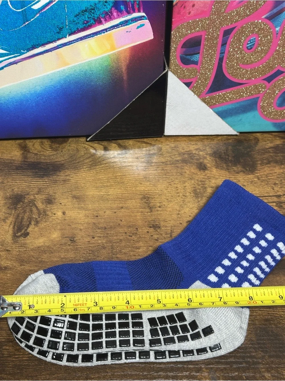 Sports Soccer Grip Calf Socks 6 pack multi color youth Large
